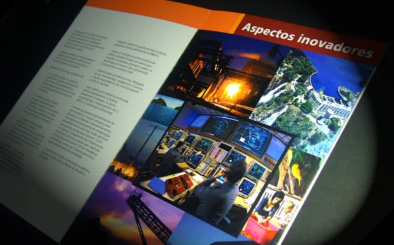 Meta-GSA Project presentation for COPPE-UFRJ open at the Innovative Aspects page, with photos of a control room, industry and coastline.