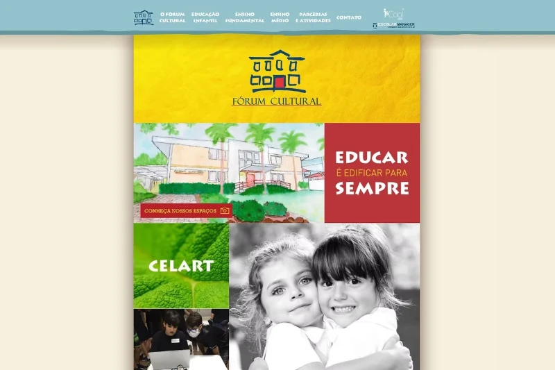 Home page of the Fórum Cultural website.